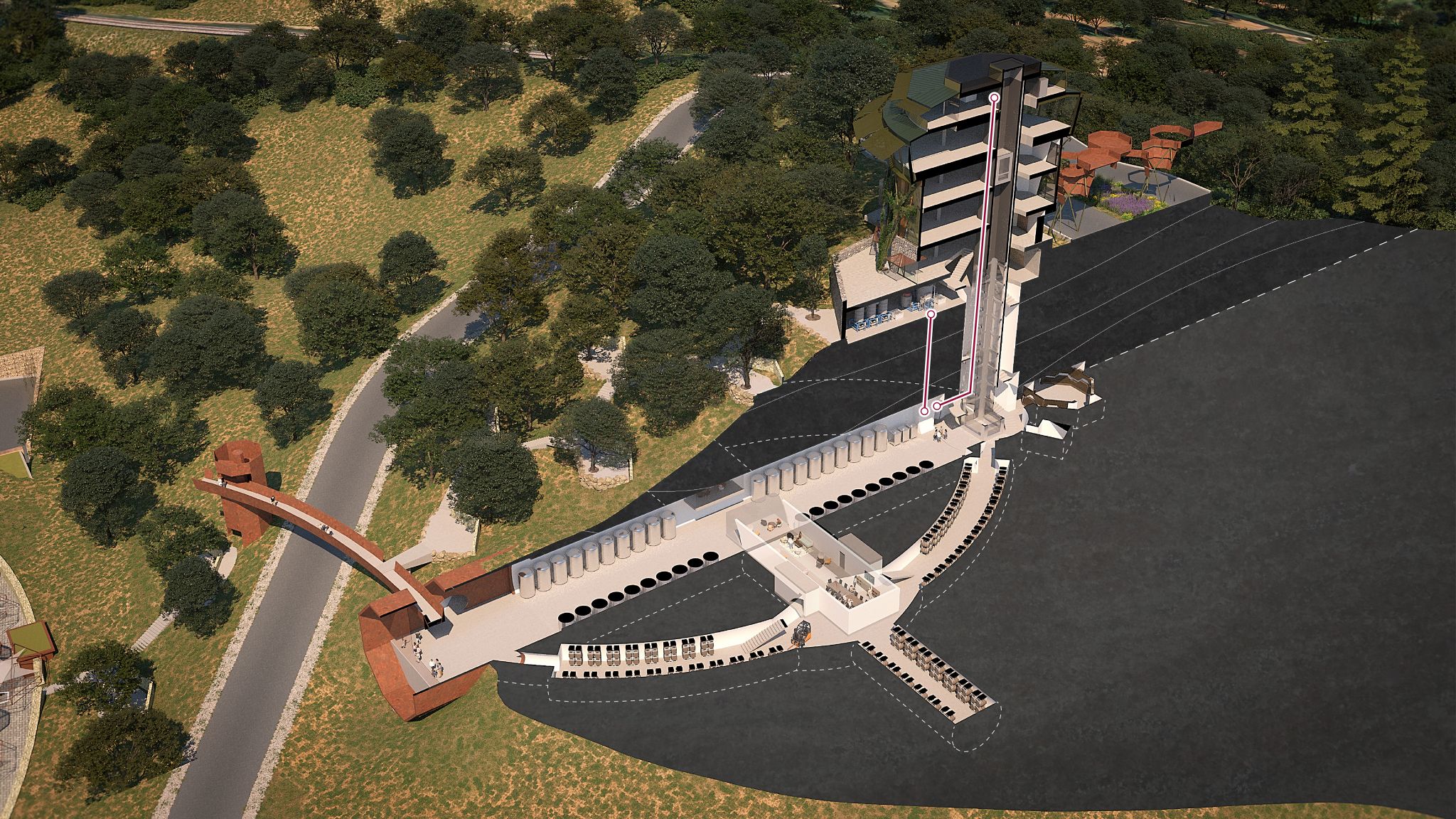 New winery rendering site