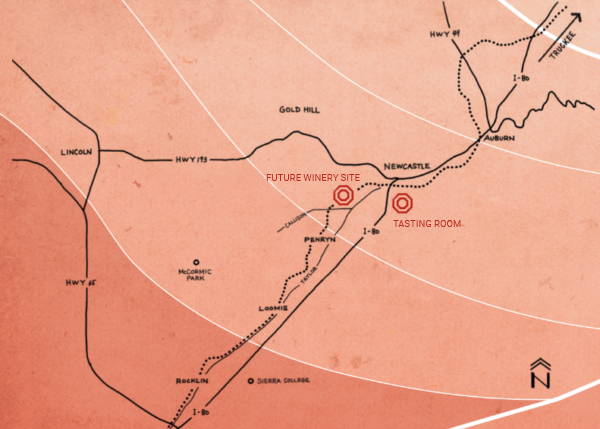 Lecavalier Cellars Map in Penryn California